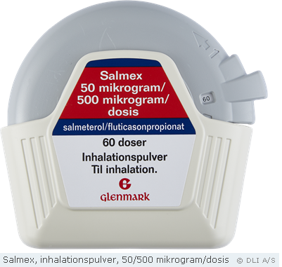 Salmex, inhalationspulver, 50/500 mikrogram/dosis