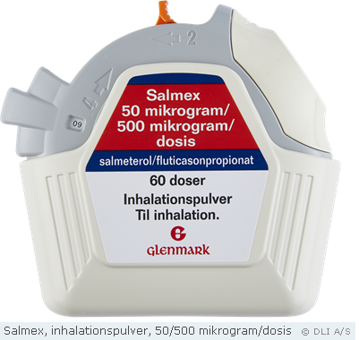 Salmex, inhalationspulver, 50/500 mikrogram/dosis