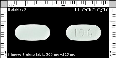filmovertrukne tabletter 500 mg+125 mg 