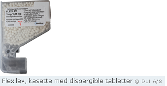 Flexilev, kasette med dispergible tabletter