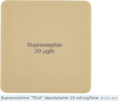 Buprenorphine "TEVA" depotplaster 20 mikrog/time