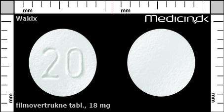 filmovertrukne tabletter 18 mg 