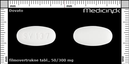 filmovertrukne tabletter 50/300 mg 