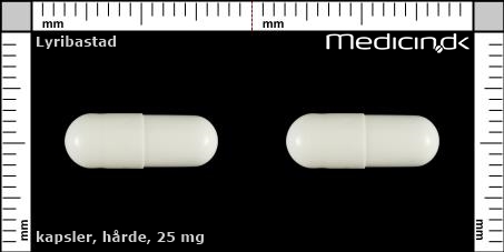 hårde kapsler 25 mg 
