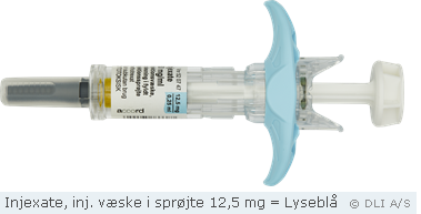 Injexate, inj. væske i sprøjte 12,5 mg = Lyseblå