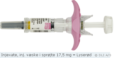 Injexate, inj. væske i sprøjte 17,5 mg = Lyserød