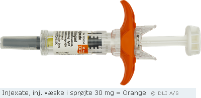 Injexate, inj. væske i sprøjte 30 mg = Orange