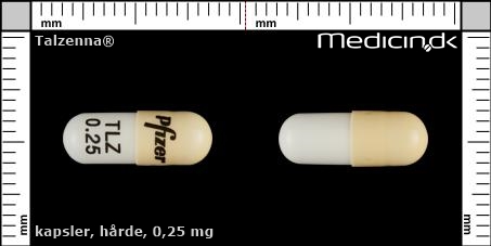 hårde kapsler 0,25 mg 