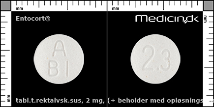 tabletter til rektalvæske, susp. 2 mg (+ beholder med opløsningsmiddel til fremstilling af rektalvæske)