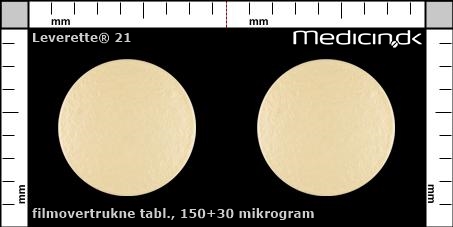 filmovertrukne tabletter 150+30 mikrogram 