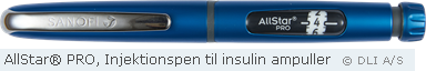 AllStar® PRO, Injektionspen til insulin ampuller