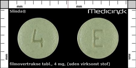 filmovertrukne tabletter 4 mg (uden virksomt stof)