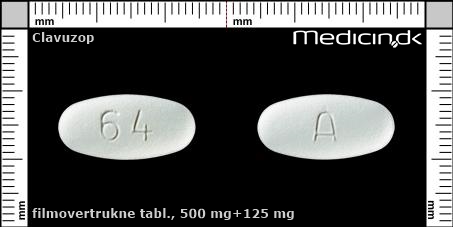 filmovertrukne tabletter 500 mg+125 mg 