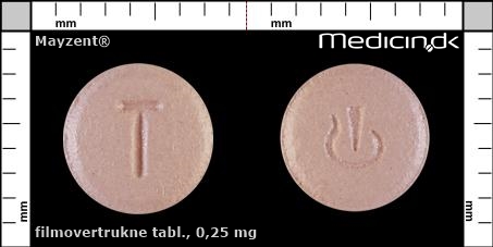 filmovertrukne tabletter 0,25 mg 