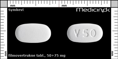 filmovertrukne tabletter 50+75 mg 