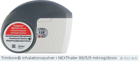 Trimbow® inhalationspulver i NEXThaler 88/5/9 mikrog/dosis