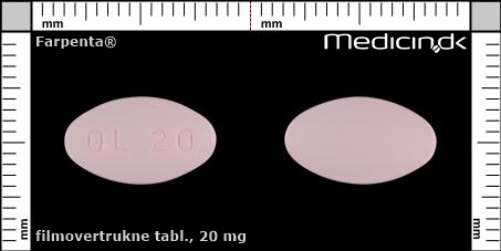 filmovertrukne tabletter 20 mg 