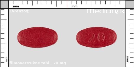 filmovertrukne tabletter 20 mg 
