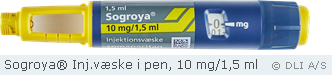Sogroya® Inj.væske i pen, 10 mg/1,5 ml