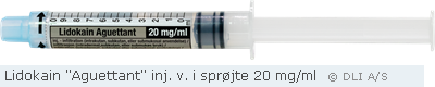 Lidokain "Aguettant" inj. v. i sprøjte 20 mg/ml