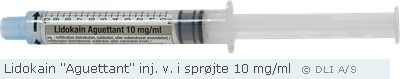 Lidokain "Aguettant" inj. v. i sprøjte 10 mg/ml