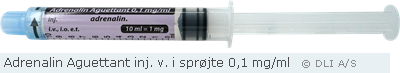 Adrenalin Aguettant inj. v. i sprøjte 0,1 mg/ml
