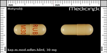 kapsler med modificeret udløsning 30 mg 