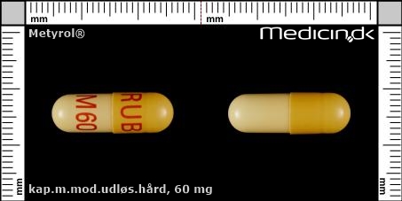 kapsler med modificeret udløsning 60 mg 