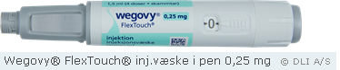 Wegovy® FlexTouch® inj.væske i pen 0,25 mg