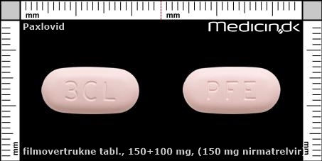 filmovertrukne tabletter 150+100 mg (150 mg Nirmatrelvir)
