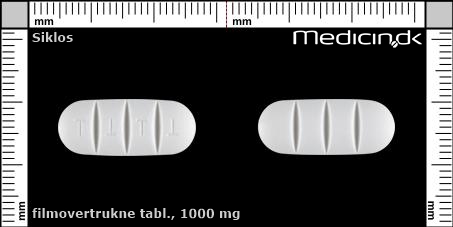 filmovertrukne tabletter 1000 mg 