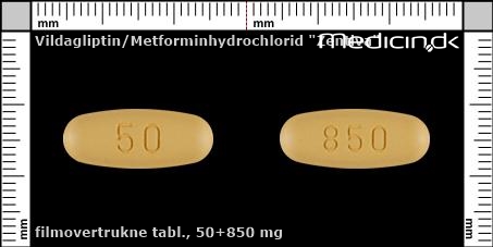 filmovertrukne tabletter 50+850 mg 