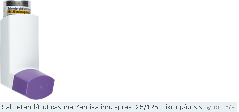 Salmeterol/Fluticasone Zentiva inh. spray, 25/125 mikrog./dosis