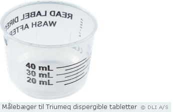 Målebæger til Triumeq dispergible tabletter
