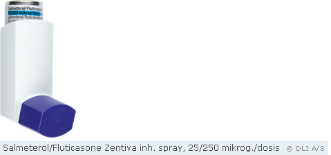 Salmeterol/Fluticasone Zentiva inh. spray, 25/250 mikrog./dosis