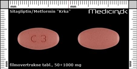 filmovertrukne tabletter 50+1000 mg 