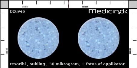 sublinguale resoribletter 30 mikrogram + fotos af applikator