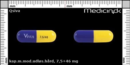 kapsler med modificeret udløsning 7,5+46 mg 