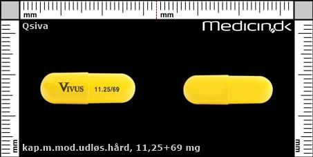 kapsler med modificeret udløsning 11,25+69 mg 