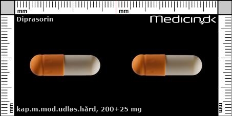 kapsler med modificeret udløsning 200+25 mg 
