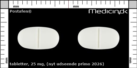 tabletter 25 mg (nyt udseende primo 2026)