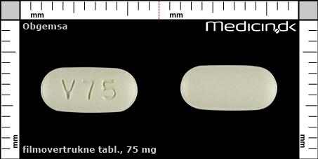 filmovertrukne tabletter 75 mg 