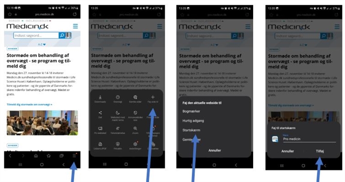 Hjemmeskærm Samsung