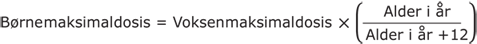 Børnemaksimaldosis - Odont vejl